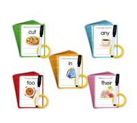 Side Vocabulary Card Erasable Writable Sight Words Flashcards Kid Early Learning Word Card for Classroom Teaching English Sight Words Flashcards for Toddler