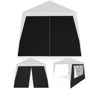 Side wall folding gazebo Capri set of 2 black 3x3m