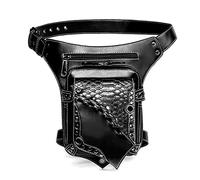 Side Wallet Punk Rock Leg Bag Crossbody Messenger Bags Handbag Hip Pouch for Women Girls Black Pu Waist Bag Leather Steampunk