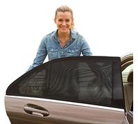 Side Window Car Sun Shade for Kids and Pets - Comfortable and Breathable Full Mesh Auto Rear Seat Sunshade Cover for UV Protection During Summer Traveling | 2 Pack Fits all Vehicles