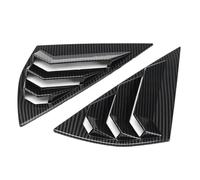 Side Window Cover Trim Spoiler For Mustang For Mach E 2021 2022 Pair Window Louvers Rear Shutter Louver Blind Shade Sticker Trim Cover Body Kits(Carbon Fiber Look)
