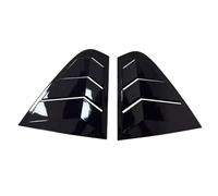 Side Window Cover Trim Spoiler For Rapid Sedan 2012 2013 2014 2015 2016 2017 2018 Pair Car Rear Louver Window Side Shutter Cover Trim Sticker Vent Scoop(Gloss Black)