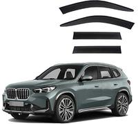 Side Window Deflectors for BMW X1 MK3-U11 2023+ | 2.5mm Extra Thick Shatter-Resistant Acrylic, 4pc Front & Rear Set, Smoked Grey Tint, Tool-Free Install