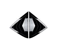 Side Window Spoiler Cover Car Rear Louver Window Side Shutter Cover Fit For Ford Fiesta MK7 7.5 2008-2017 Trim Sticker(Gloss Black)