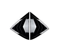 Side Window Spoiler Cover Car Rear Louver Window Side Shutter Cover Fit For Ford Fiesta MK7 7.5 2008-2017 Trim Sticker(Gloss Black)