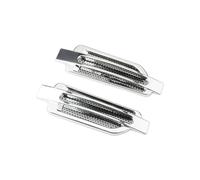 Side Window Vents Car Modification Universal Grid Side Air Vents Decorative Fake Shark Gill Intake Stickers Shutter Trim(Silver)
