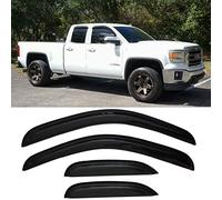 Side Window Visors Car Window Rain Deflectors Rain Guard For 2007-2013 Chevy Silverado GMC Sierra 15002500 HD3500 HD Extended Cab Only Vent Visor Shades 4-pc Set 94040