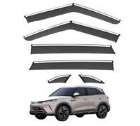 Side Window Visors for BYD Yuan PRO MK2 2024+, Rain Shield Shade Window Visor Left and Right Rain Guards with Bright Stripes Car Accessories,6PCS