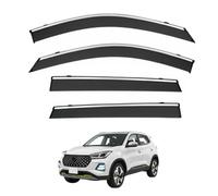 Side Window Visors for Chery Tiggo 4/4 PRO MK1 2017+, Rain Shield Shade Window Visor Left and Right Rain Guards with Bright Stripes Car Accessories