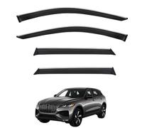 Side Window Visors for Jaguar F-PACE MK1-X761 2016+, Rain Shield Shade Window Visor Left and Right Rain Guards with Bright Stripes Car Accessories