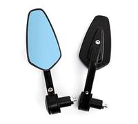 Side Wing Mirror 1 Pair Motorcycle Rear View Mirrors Motorcycle Handlebar End Side Mirrors CNC Aluminum Black Universal 7/8 Inch 22mm Bar End Side Mirrors