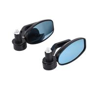 Side Wing Mirror 22mm Mirror Blue Glass Handle Bar End Rearview Side Mirror Street Bikes 7/8" Bar End Side Mirrors