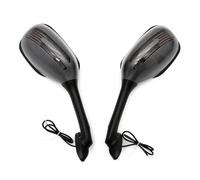 Side Wing Mirror 2Pc Rearview Mirror Motorcycle Rear View Mirrors With Turn Signal Lights For Gsxr 600 750 2006-2015 /Gsxr 1000 2005-2015