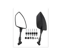 Side Wing Mirror 2Pcs/Pair Universal Motorcycle Equipments Modified Par Accessories Tomahawk Rearview Mirror Reflector For Cafe For Racer For Moto For Cross Bar End Side Mirrors(Black)