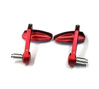 Side Wing Mirror 7/8" 22mm Motorcycle Rearview Mirror, Universal Motorcycle Aluminum Pole Rearview Mirror, Motorcycle Handlebar Side Mirror Bar End Side Mirrors(Red)