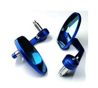 Side Wing Mirror 7/8" 22mm Motorcycle Rearview Mirror, Universal Motorcycle Aluminum Pole Rearview Mirror, Motorcycle Handlebar Side Mirror Bar End Side Mirrors(Blue)