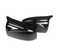 Side Wing Mirror Cover Cap For BMW X5 X6 E70 E71 2007-2013 Carbon Fiber/ABS 2x Mirror Cover Car Side Rearview Cap Shell Replacement(Glossy Black)