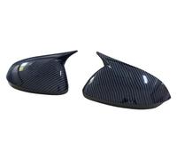 Side Wing Mirror Cover Cap For Hyundai For Sonata 2024 Side Reversing Trim Car M Style Horn Rearview Covers Shell(Carbon Look)