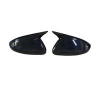 Side Wing Mirror Cover Cap For VAUXHALL For OPEL For CORSA F Rear View Trim Pair Rearview Mirror Cover Side Caps(Glossy Black)