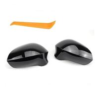 Side Wing Mirror Cover For Seat Exeo 3R Leon 1P1 2009-2013 Lbiz 6J 2008-2013 Carbon Look Bright Black Mirror Cover Side Protect Frame Covers Trim(Black)