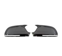 Side Wing Mirror Cover Pair Side Wing Mirror Cover For A3 8P For A4 For A5 B8 B8.5 For Q3 For A6 C6 4F S6 Add On Rear View Cap Rearview Housing Shell(Glossy Black-A)