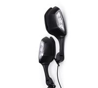 Side Wing Mirror For CBR500R 2013 2014 2015 2016 2017 2018 2019 2021 Motorcycle Side Rearview Mirrors With Turn Signal Light Accessories Bar End Side Mirrors