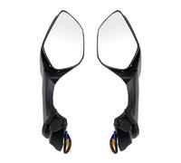Side Wing Mirror For Kawasaki For Ninja For ZX10R 2016 2017 2018 2019 2020 Motorcycle Left Right Rearview Mirrors With Turn Signals Rear View Bar End Side Mirrors