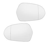 Side Wing Mirror Glass Car Rearview Mirror Glass No Backing Plate Stick On Glass Left Right Side Mirror Wide Angle For A6 C7 Quattro S6 2012-2018 Wing Mirrors Upper Glasses(Left And Right)