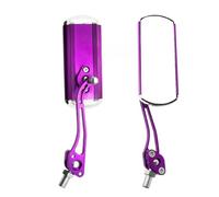 Side Wing Mirror Motorcycle Rearview Mirror Handlebar Mirror Wing Mirror Anti-glare Fashion Motorcycle Accessories Bar End Side Mirrors(Purple)