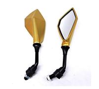 Side Wing Mirror Motorcycle Rearview Mirror Replacement Parts Scooter Electric Bicycle Reversing Auxiliary Mirror Bar End Side Mirrors(Gold)