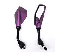 Side Wing Mirror Motorcycle Rearview Mirror Replacement Parts Scooter Electric Bicycle Reversing Auxiliary Mirror Bar End Side Mirrors(Purple)