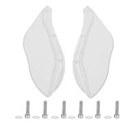 Side Wing Windshield Air Deflector Fairing, Replacement for CVO FLHTCSE FLHXSE FLHTCUSE EFI FLHTCI FLHTC, High - Strength ABS Side Air Deflector with Vent Control for - Touring (Transparent)