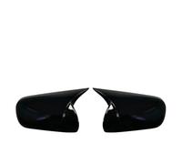Side WinRearview Mirror Cover Caps Replacement for Toyota For Mark X For Reiz 2005 2006 2007 Side Door Mirror Housing Cover Rear View Without Turn Signal Lamp Mirror Caps Bright black(Bright blac