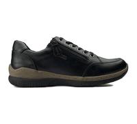 Jana Womens Side Zip Lace-Up Shoes Black
