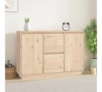 Sideboard 111x34x75 cm Solid Wood Pine Berkfield Home Brown One Size