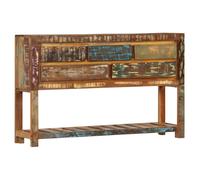 Sideboard 120x30x75 cm Solid Reclaimed Wood, Natural Multi-Tone, 5 Drawers incl.