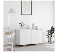 Sideboard 120x41x75cm White Engineered Wood 4 Door Minimalist Storage Unit Slim