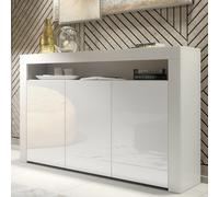 Sideboard 155cm Aether - White with Gloss Doors
