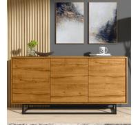 Sideboard 160Cm Sideboard Cabinet Cupboard Tv Stand Living Room Oak