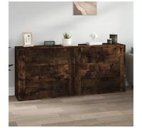 Sideboard 160x33x70cm Smoked Oak Engineered Wood 6 Drawers Modern Dining Storage