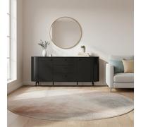 Sideboard 191Cm Wide Cabinet Storage Unit Soft Close Metal Legs Black