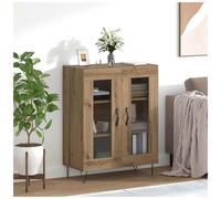 Sideboard 2-Door Artisan Oak 69.5x34x90cm Engineered Wood Minimalist Storage Cab