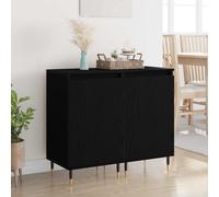 vidaXL Sideboard 2 pcs Black Oak 40 x 35 x 70 cm