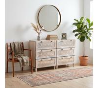 Sideboard 2 pcs White 120 x 33.5 x 75 cm Solid mango wood