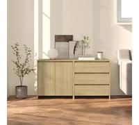 Vidaxl 2 Piece Sideboard Sonoma Oak Engineered Wood