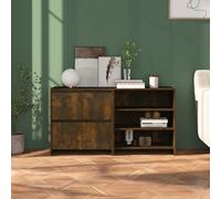 Sideboard 2-Piece Smoked Oak 70 x 40.5 x 75 cm Engineered Wood Storage Set Slim