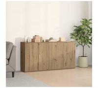 Sideboard 2pc Artisan Oak Engineered Wood 79x38x80cm Old Wood 4 Hinged Doors New