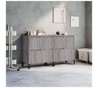 Sideboard 2pcs Grey Sonoma 60x35x70cm Engineered Wood Metal Modern Storage Set.