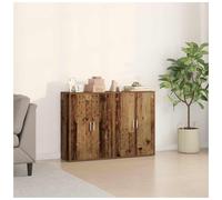 Sideboard 2pcs Old Wood 60x31x84 cm Engineered Wood 4-Door Rustic Storage Buffet