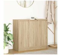 Sideboard 3-Door Sonoma Oak Engineered Wood 85x34x76cm Slim Storage Buffet